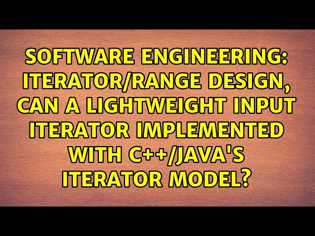 Iterator/Range design, can a lightweight input iterator implemented with C++/java's iterator model?