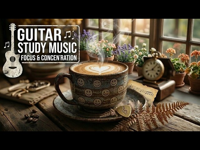 Cozy Coffee Shop Guitar - Relaxing Acoustic Guitar Instrumental for Deep Study and Focus