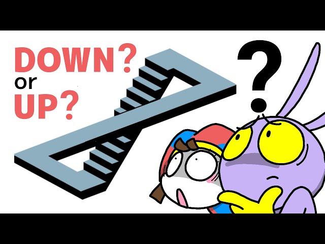 Amazing 7 Optical illusions Animation edit🤩Funny Trick art Tutorial by TADC Pomni & Jax🤩