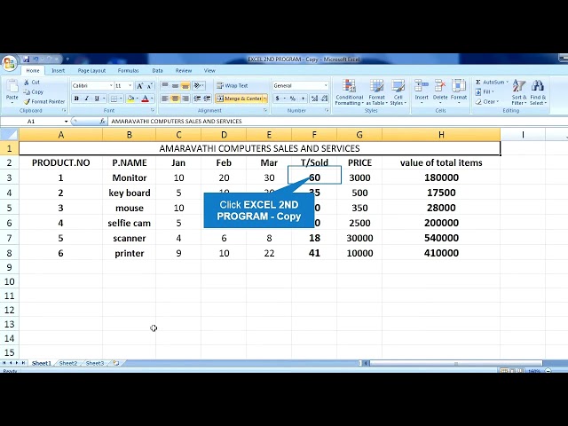 office automation tools Class 1Addition and multiplication in Microsoftmexcel