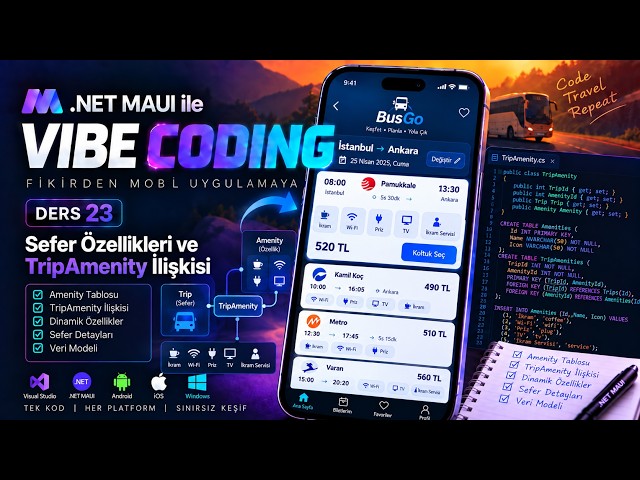 Vibe Coding with .NET MAUI #23 | From Idea to Mobile App ~ Trip Features and TripAmenity