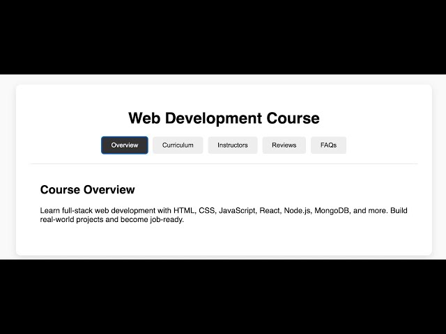 Explain tabbed panel content code ( html, css and js)