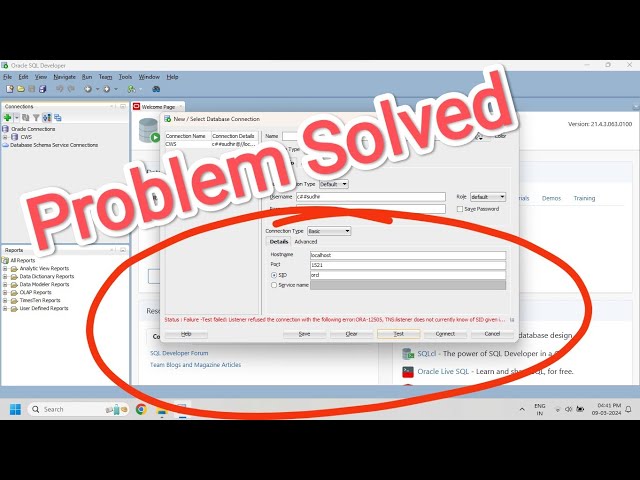 Fix ORA-12505 Error 🔥 Listener Refused Connection | Oracle Database JDBC Solution | SSSAM Academy 🚀