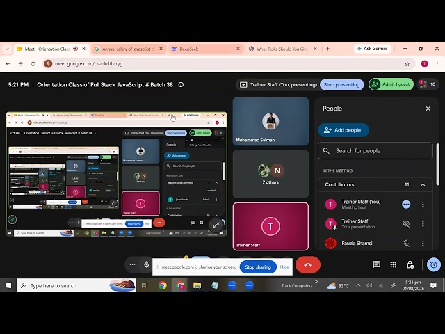 Orientation Class Of Full Stack Javascript Development - Batch # 38 - Asad Mukhtar