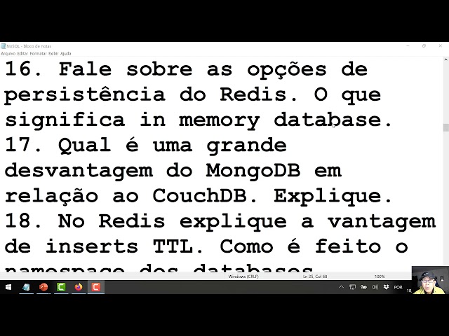 NoSQL150 Fale sobre as opções de persistência do Redis