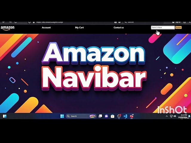 Amazon Style Responsive Navbar Tutorial in HTML & CSS | E - commerce Navigation Bar