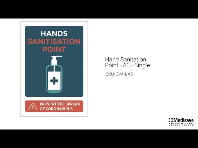 Hand Sanitation Point A3 Single CVA4 A3