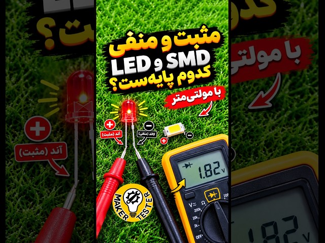 LED and SMD testing with a multimeter | Finding the positive and negative pin of an LED