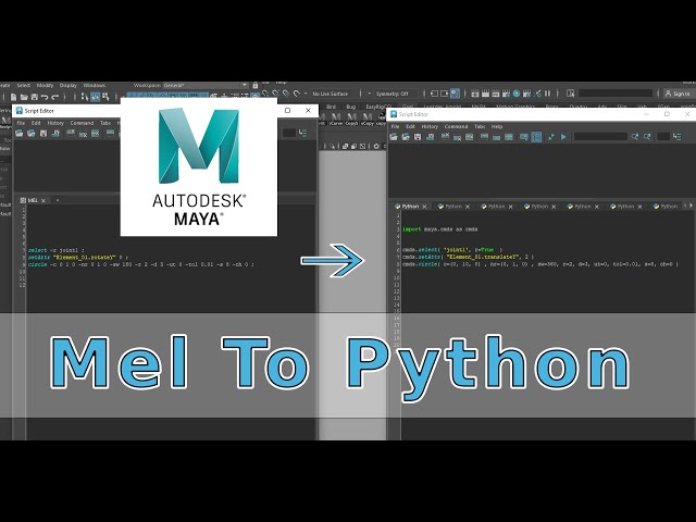 Convert Mel To Python - Autodesk Maya Tutorial