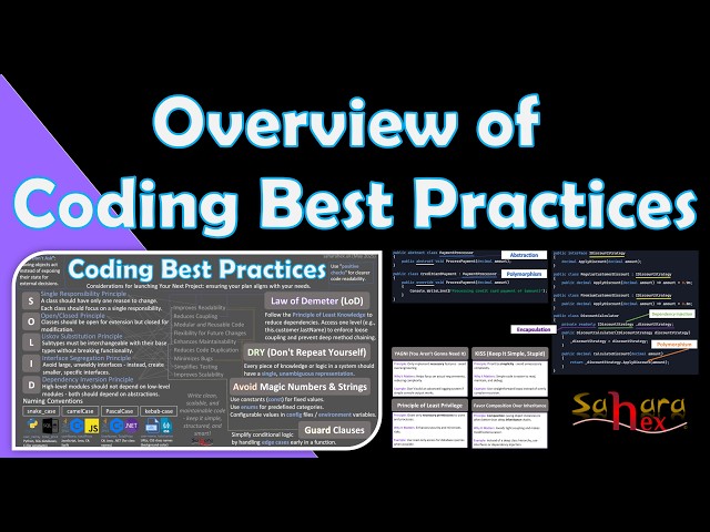 Overview of Coding Best Practices in 5 Minutes