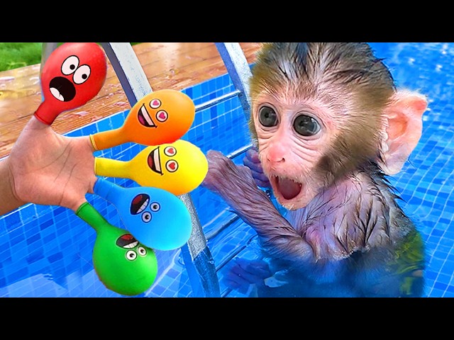 Bebe Mono BonBon Juega Con Un Mono Gigante Y Cosecha Sandías - MONO BONBON ESP