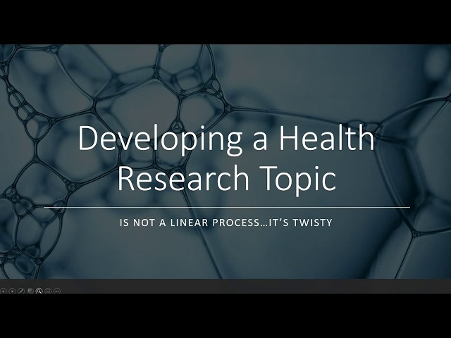 Developing a Health Research Topic