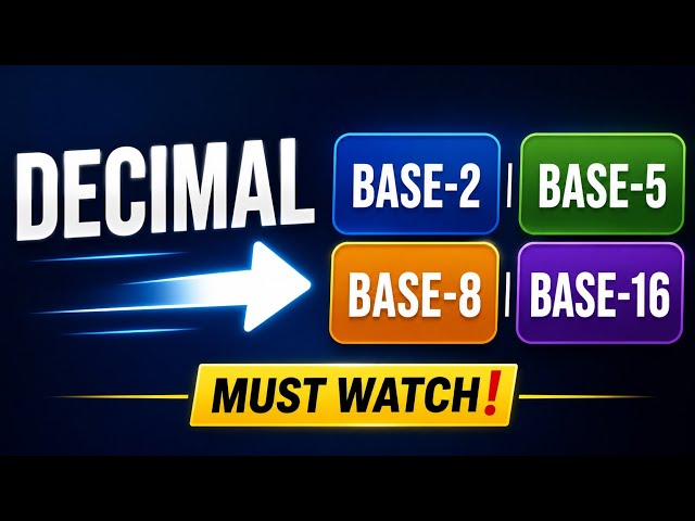 Decimal to All Number Systems Explained Simply | Binary, Octal, Hexadecimal