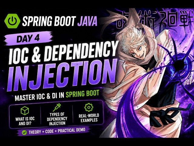 🚀 Spring Boot Tutorial #4 | IoC & Dependency Injection Explained in Java
