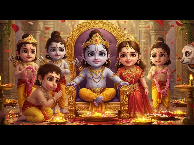 Ramachandraya Janaka Mangalam | Cute Rama Song for Kids