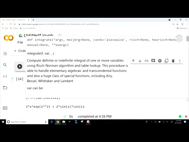 Lecture 36: Calculus in Python #swayamprabha