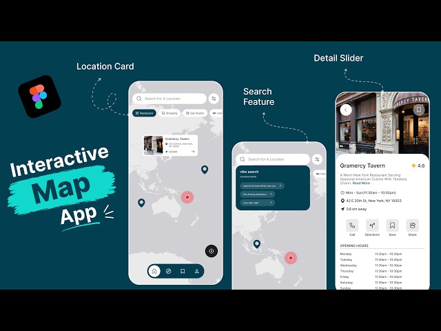 Create an Interactive Map App UI in Figma | Step-by-Step Tutorial