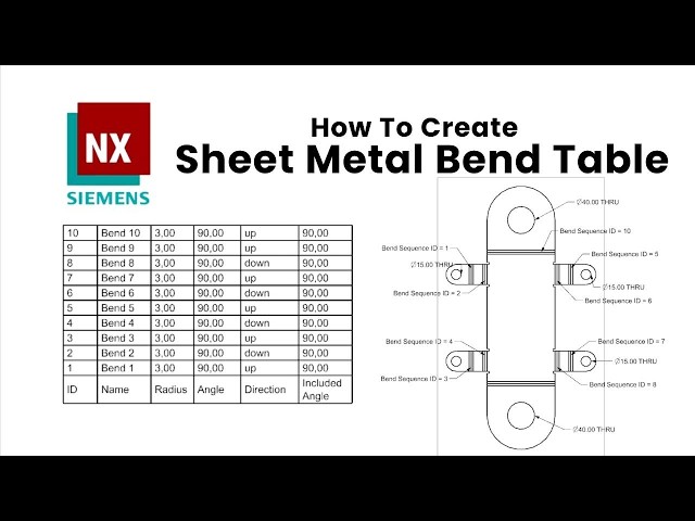 How to Create Sheet Metal Bend table with NX | NX Sheet Metal Tutorial | Sheet Metal Flat Pattern