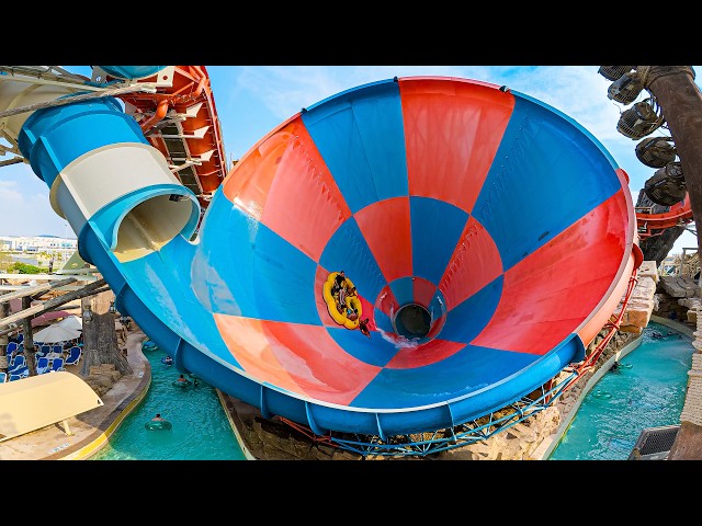 MASSIVE Funnel Water Slide at Yas Waterworld