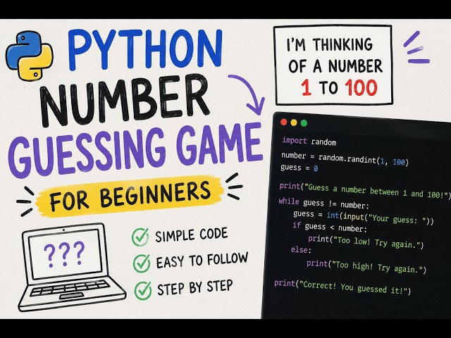 Learning Python for beginners : Guess the number game!