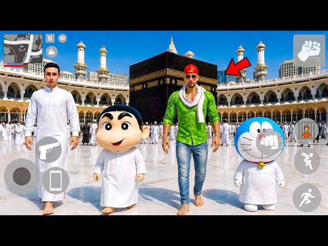 Indian Theft Auto 💥😱 😱 Jack, Shin-chan, and Doraemon Have Reached Mecca and Medina! 🕋❤️