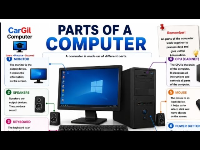 Parts Of A Computer | Computer Parts | Full Explanation Of Computers Parts 