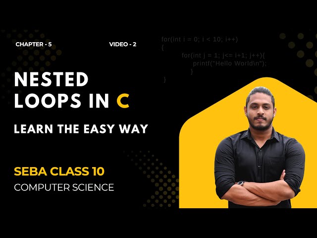 Print patterns using Nested Loops in C | Nested Loop in C Part 2 | SEBA Class 10 Computer Science