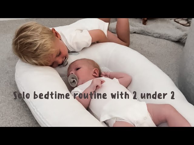 Solo bedtime routine with a newborn and a toddler | Two under two | Second time Mum UK