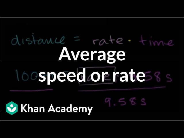 Finding average speed or rate | Ratios, proportions, units, and rates | Pre-Algebra | Khan Academy