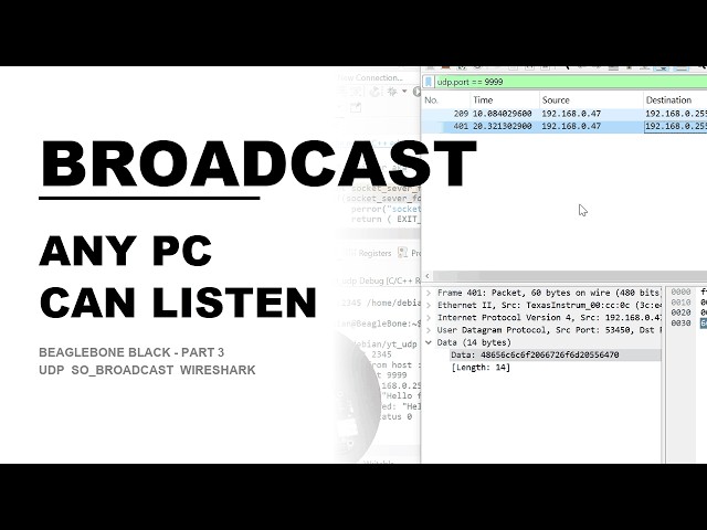 C\C++ Broadcasting UDP Messages to Any PC via BeagleBone Black