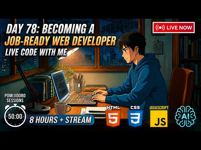 [11.8.26] Day 78: Becoming a Job-Ready Web Developer 🇧🇩| 8 Hours + Live Code with me
