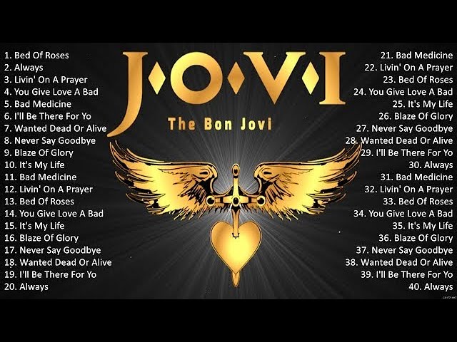 Bon Jovi Best Rock Songs Playlist Ever ~ Greatest Hits Of Full Album