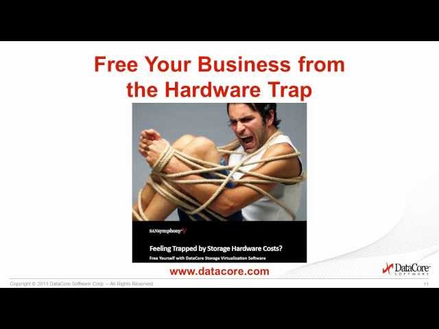 Feeling trapped by storage hardware costs? Try DataCore Storage Virtualization