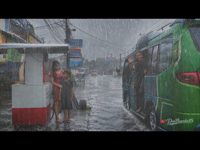 SUPER HEAVY RAIN HIT MY VILLAGE IN WEST JAVA INDONESIA - THE BEST RAIN SOUNDS FOR SLEEP😴😴