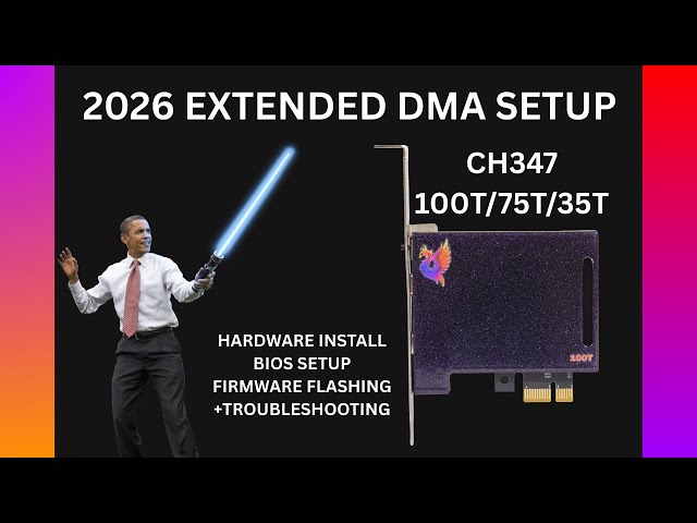 Extended DMA Card Setup - CH347 100T/75T/35T - Install, BIOS, Firmware flashing + Troubleshooting