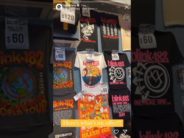 blink182 Merch Booth