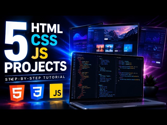 Learn HTML CSS JavaScript by Building 5 Real Projects