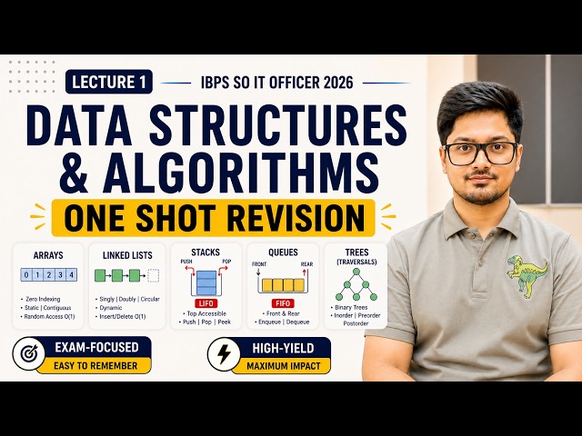 DATA STRUCTURES & ALGORITHMS ONE SHOT REVISION 🔥 | IBPS SO IT 2026 #ibpssoit