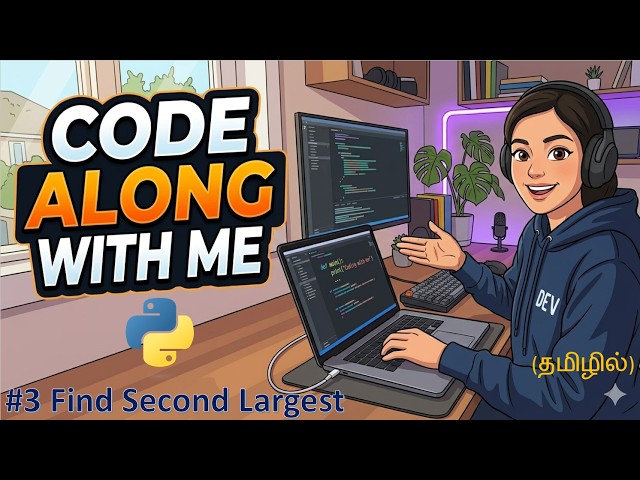 Code Along With Me [Python] - 03 - Find the Second Largest Number in an Array(Tamil)