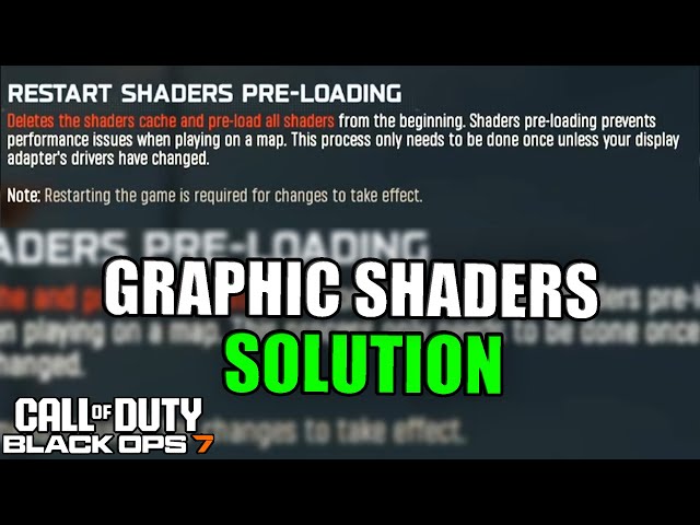 COD BLACK OPS 7 HOW TO REINSTALL GRAPHIC SHADERS - Call of Duty BO7 Restart Shaders Preloading