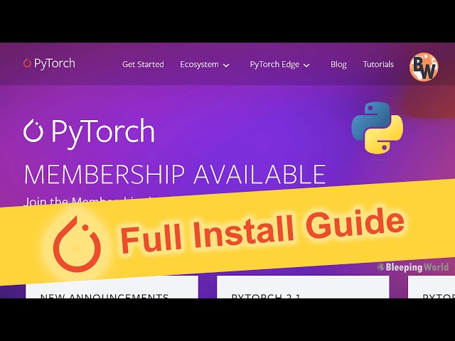 How to Install PyTorch on Window 10 / 11 [Nvidia AMD GPU & CPU]