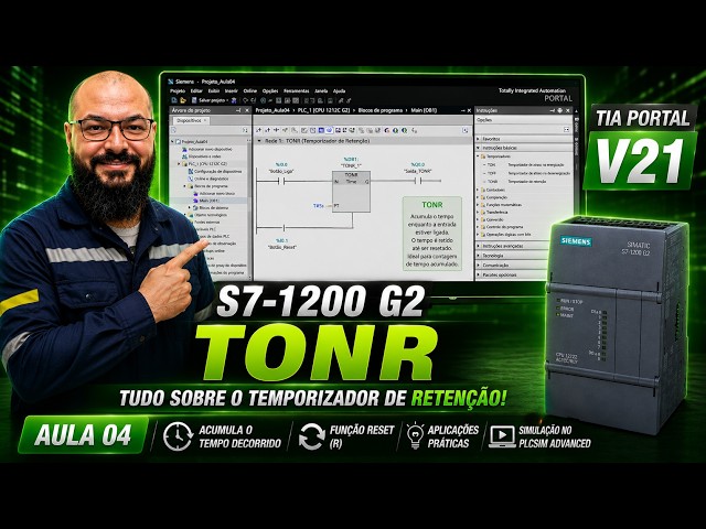 TIA Portal V21 Course: How to Use the TONR Timer - (Lesson 04)