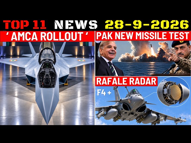 Indian Defence Updates : AMCA Rollout,Rafale Radar Production,15 MQ-9B Base,PAK Missile Test
