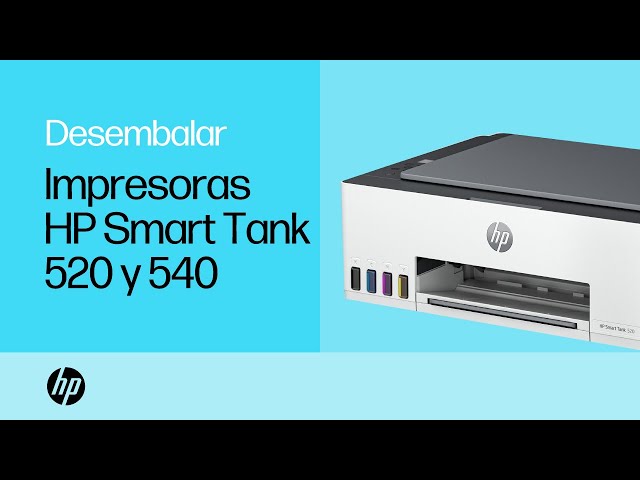 Desembalaje y configuración | Impresoras HP Smart Tank 520 y 540 | Impresoras HP | HP Support