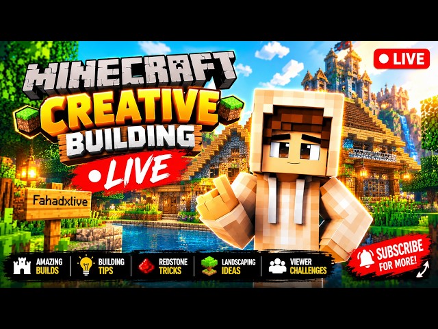 🛠️ Minecraft Creative Building LIVE – Epic Builds & Ideas! 🎮✨