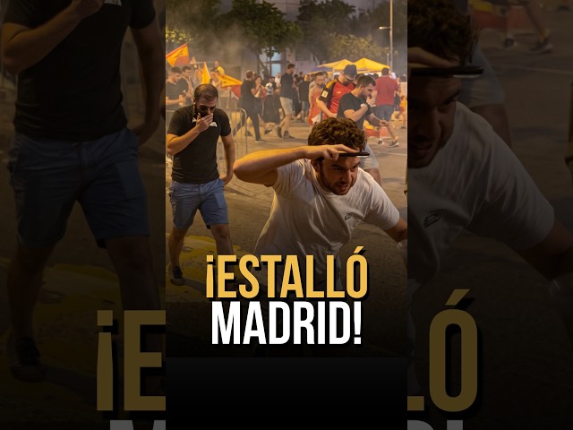Protestas en Madrid: la policía dispersó con gas lacrimógeno en el Congreso