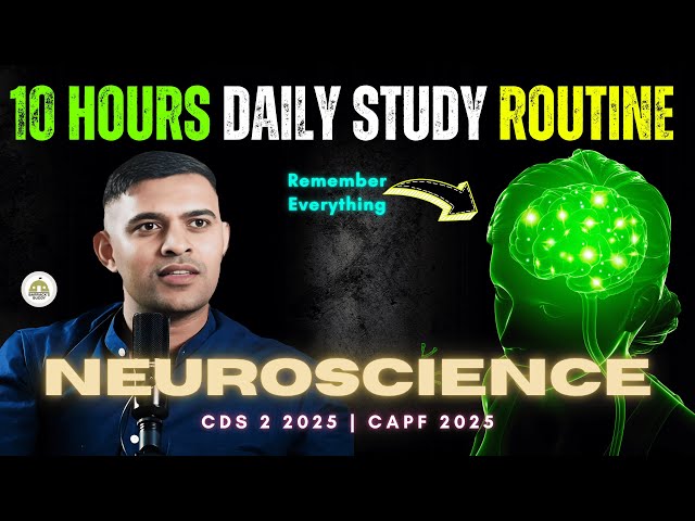 Scientific Daily Study Routine - CDS 2 2025 | CAPF 2025