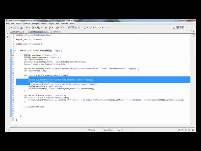 Corso java professionale - video risposta - parte 3