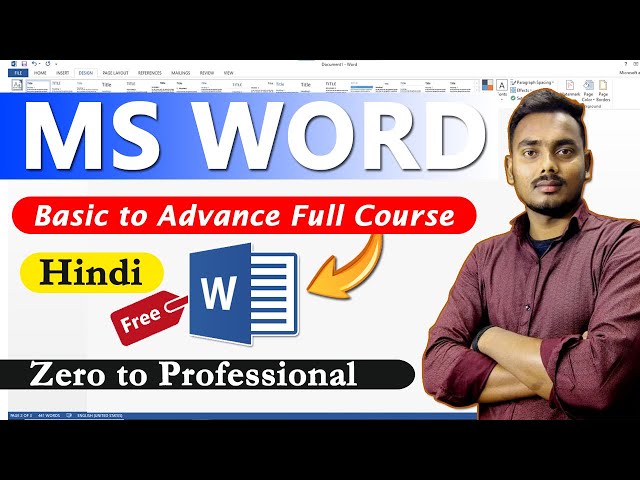 🔥 MS Word Full Course in Hindi 📝 | Basic to Advance | Beginner to Professional