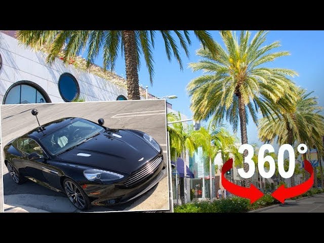 Drive through Beverly Hills with a Aston Martin – 360 Video